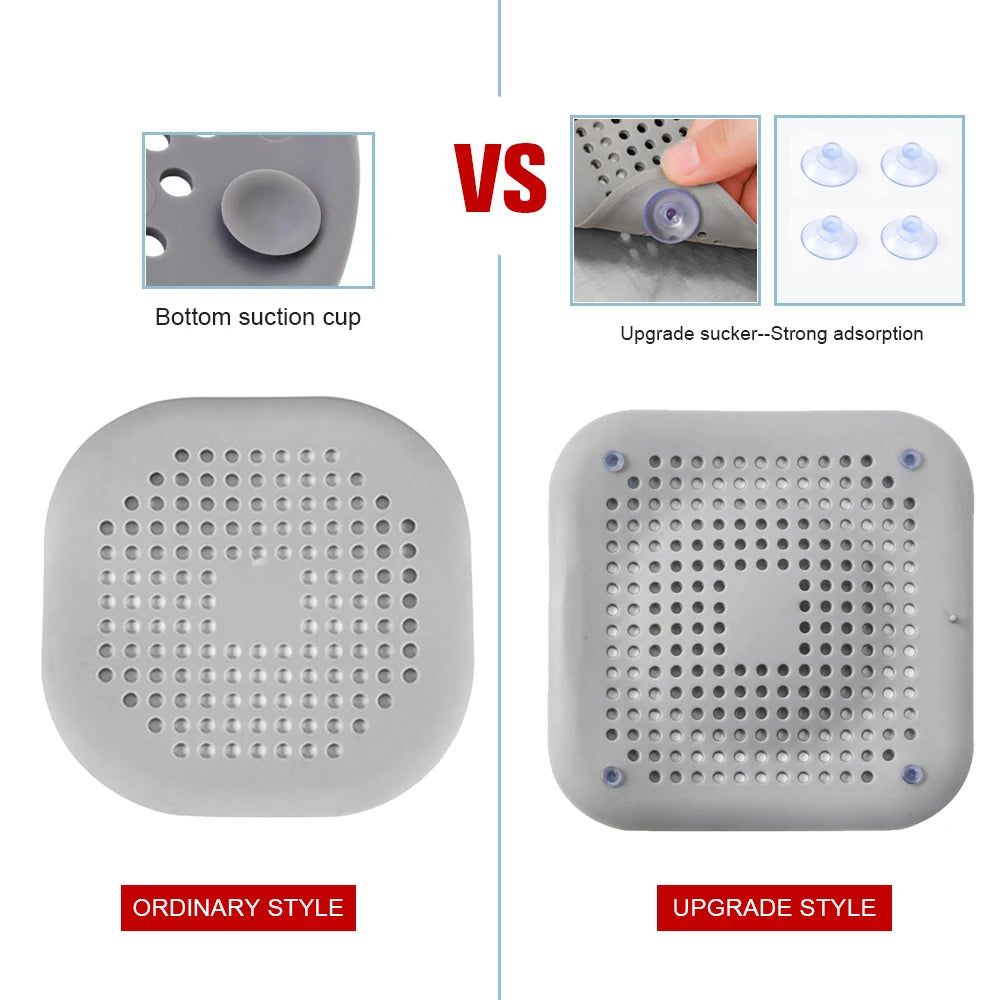 Hair Filter Anti-Blocking Strainer Bathtub Shower Floor Drain Stopper Silicone