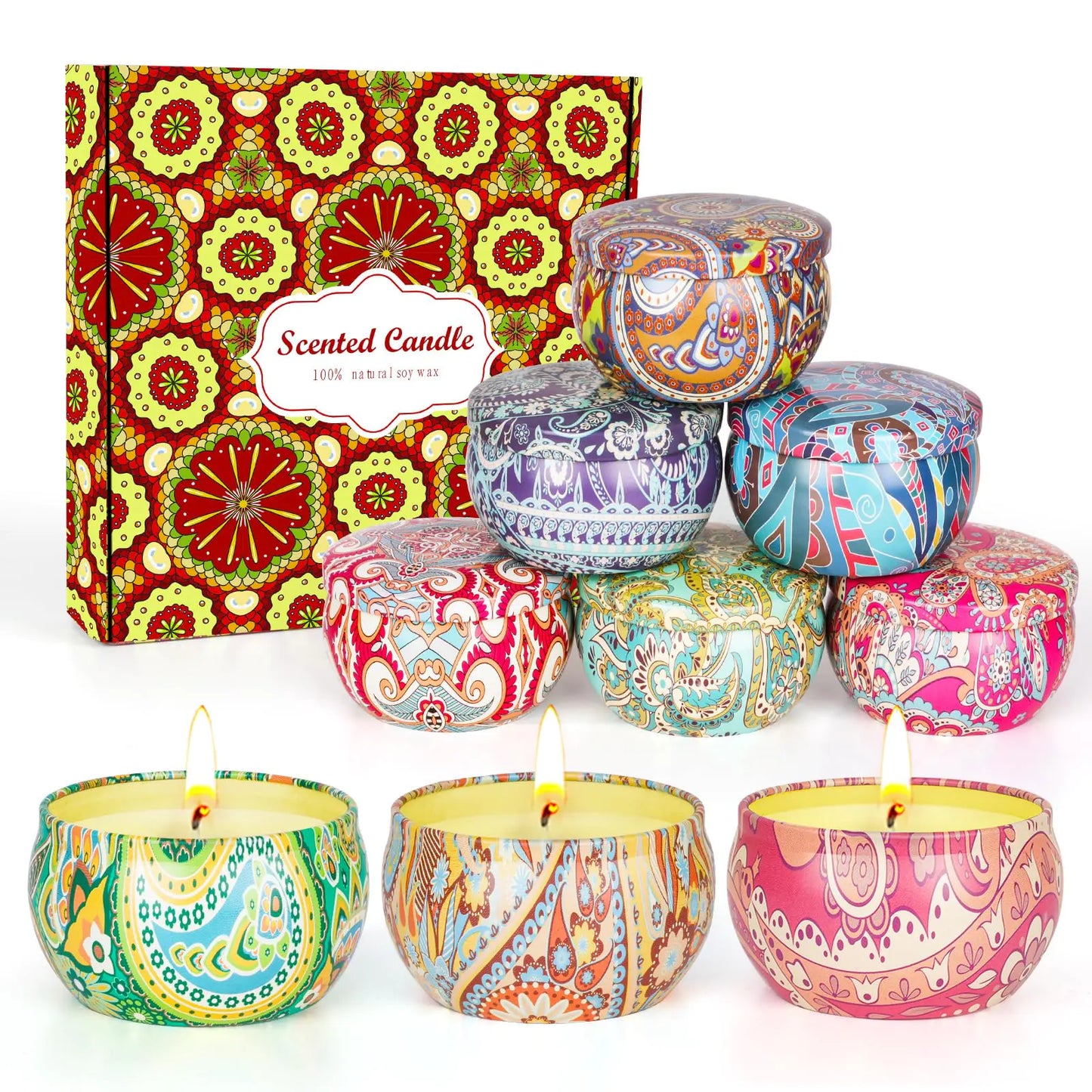 9 Pack 22.5oz Scented Candles Gifts for Women140-160 Hours Home Scented CandlesAromatherapy Candle Gifts Set Soy Wax Candles for Christmas Day Birthday Mothers Day Valentines Day