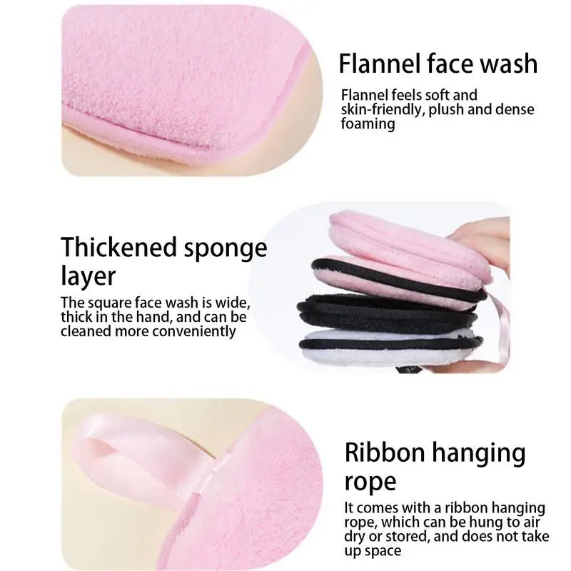 4 Pack Reusable Makeup Remover Pads for All Skin Types