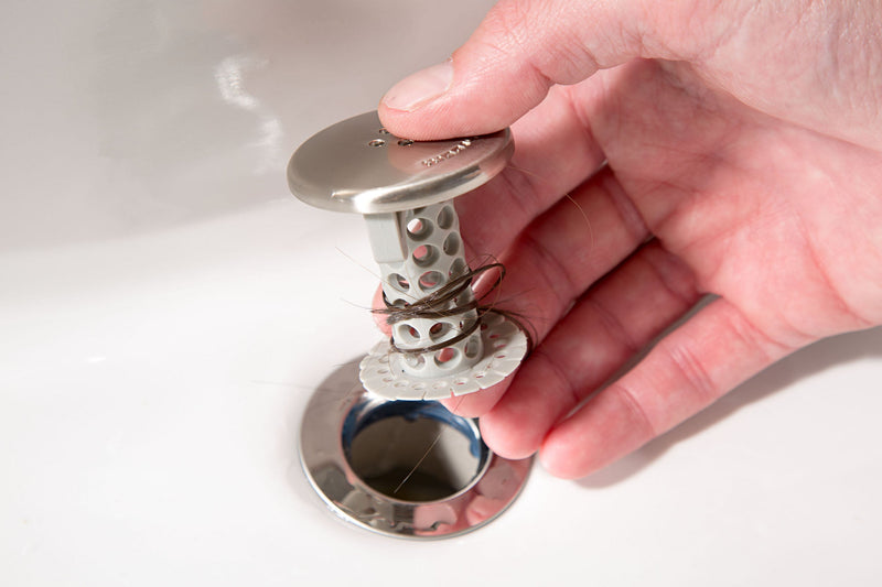 SinkShroom (Nickel Edition)  Prevents Clogged Bathroom Sink Drains