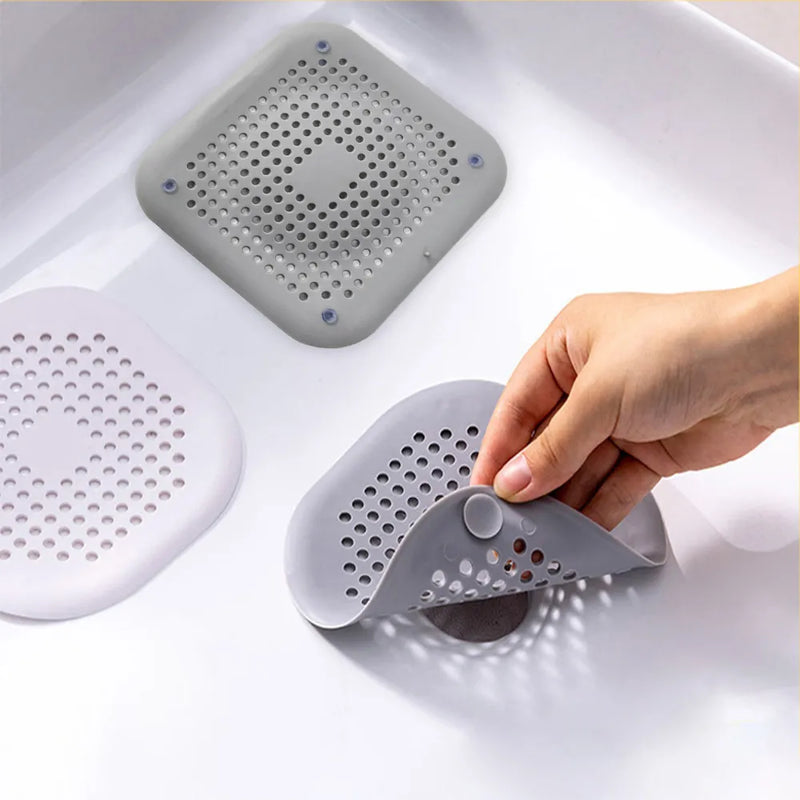 Hair Filter  Anti-Blocking Strainer Bathtub Shower Floor Drain Stopper Silicone