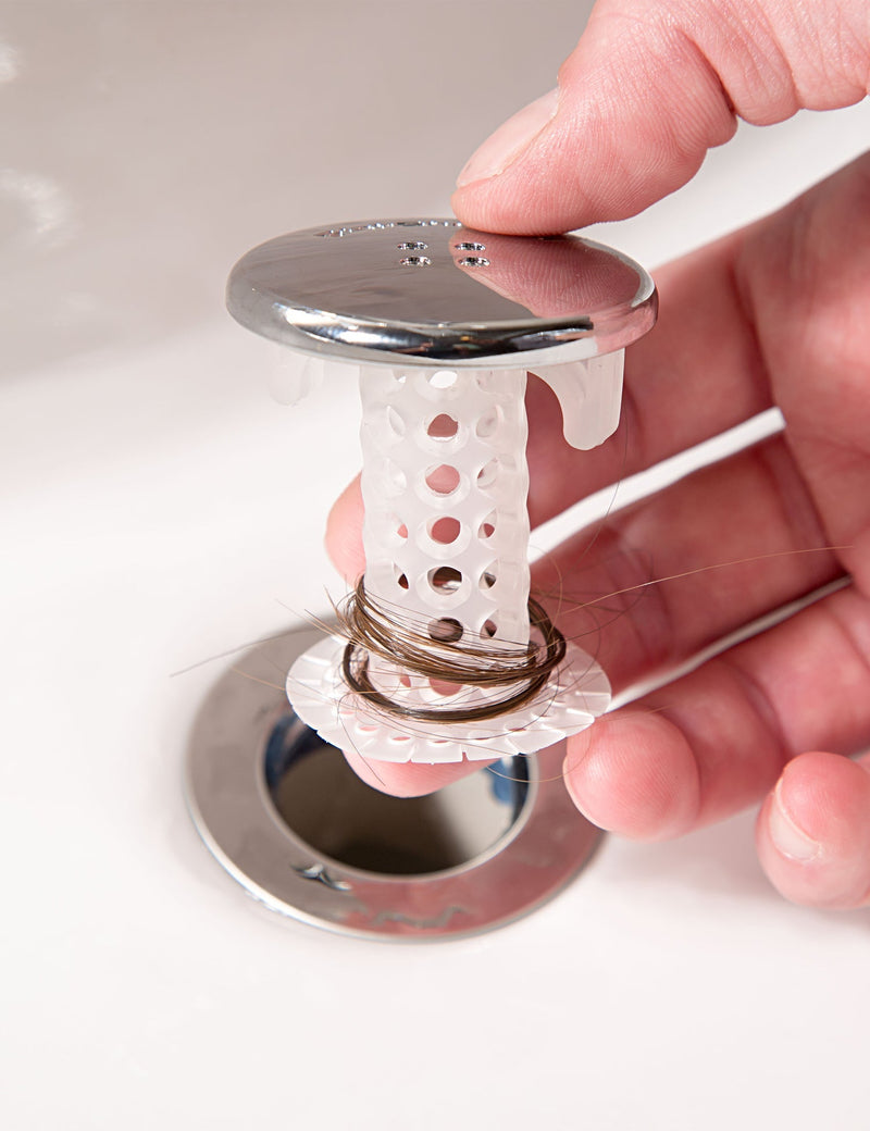 SinkShroom (Chrome Edition)  Prevents Clogged Bathroom Sink Drains