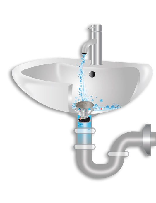 SinkShroom (Chrome Edition)  Prevents Clogged Bathroom Sink Drains