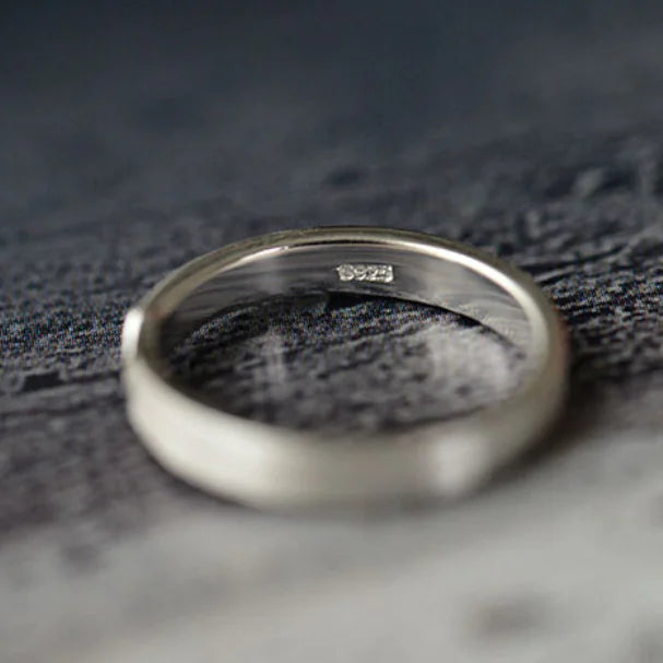 Brushed Sterling Silver Arrow Couple Ring